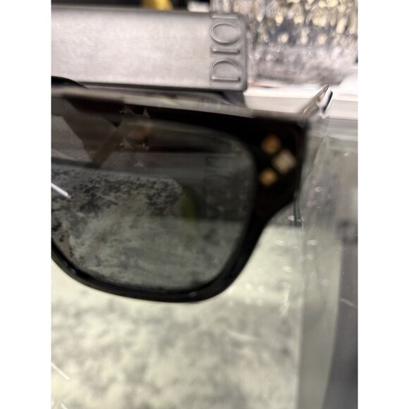 Christian Dior CD Diamond S61 Black Rectangular Sunglasses With Case Lens - Picture 13 of 15